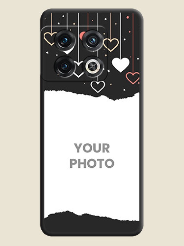 Custom Love Hangings with Splash Wave Picture on Space Black Custom Soft Matte Phone Back Cover - OnePlus 10 Pro 5G - alternate view