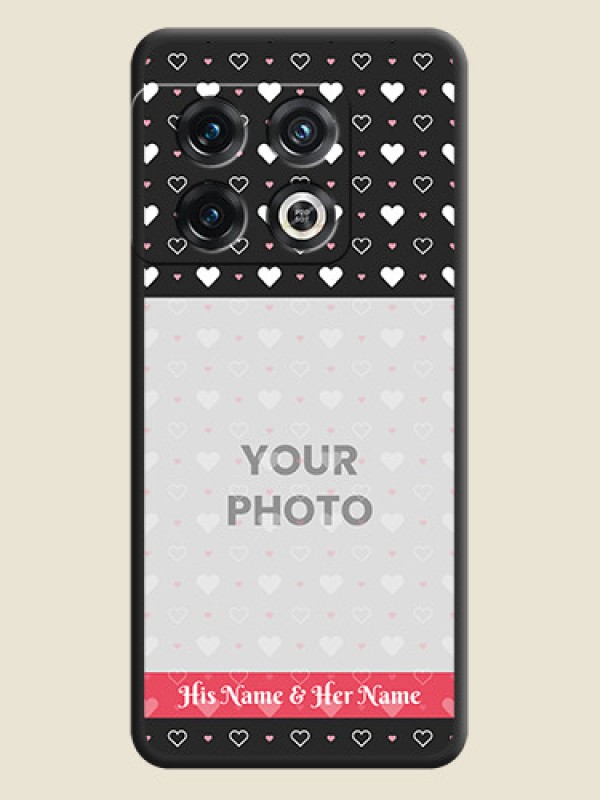 Custom White Color Love Symbols with Text Design on Photo on Space Black Soft Matte Phone Cover - OnePlus 10 Pro 5G - alternate view