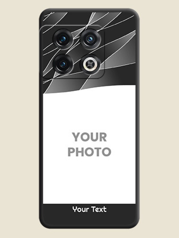 Custom Mixed Wave Lines on Photo on Space Black Soft Matte Mobile Cover - OnePlus 10 Pro 5G - alternate view