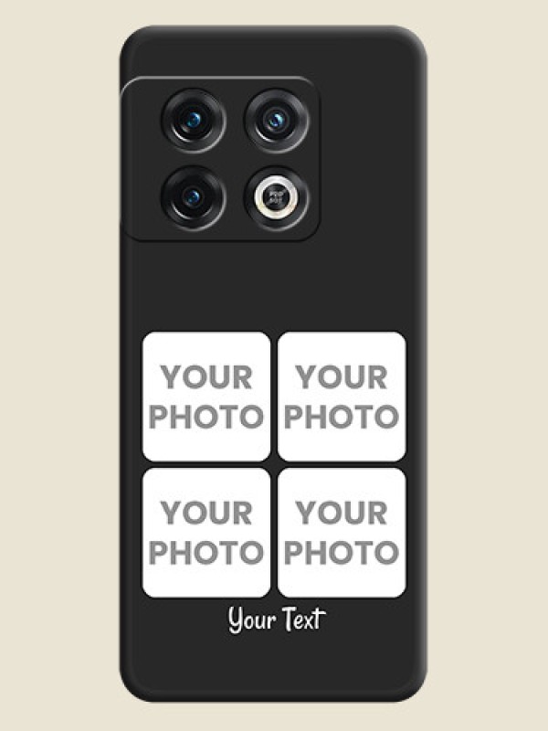 Custom Floral Art with 6 Image Holder on Photo on Space Black Soft Matte Mobile Case - OnePlus 10 Pro 5G - alternate view