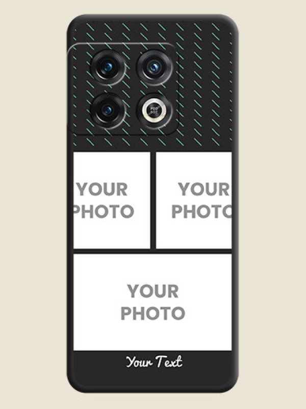 Custom Cross Dotted Pattern with 2 Image Holder  on Personalised Space Black Soft Matte Cases - OnePlus 10 Pro 5G - alternate view