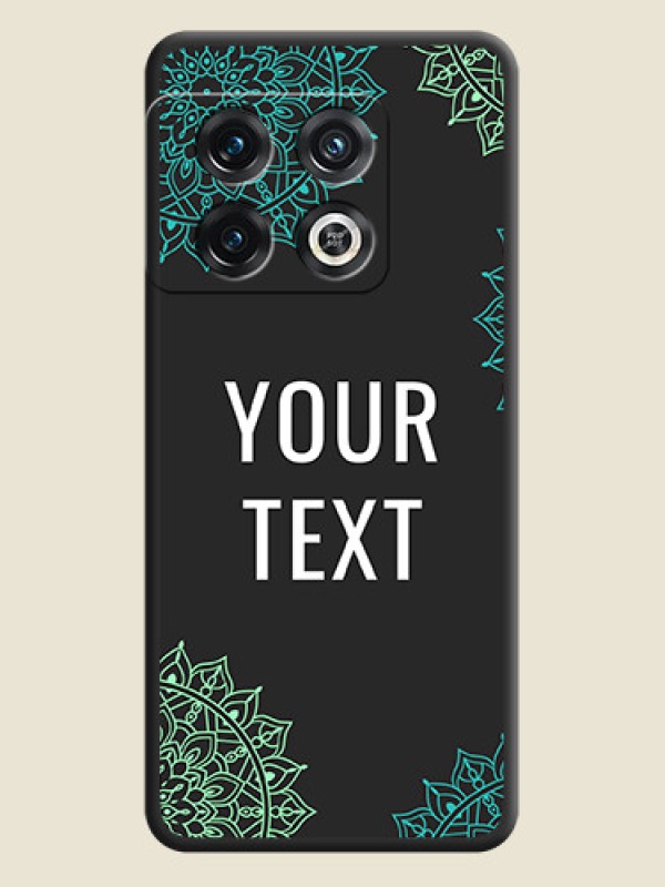 Custom Your Name with Floral Design on Space Black Custom Soft Matte Back Cover - OnePlus 10 Pro 5G - alternate view