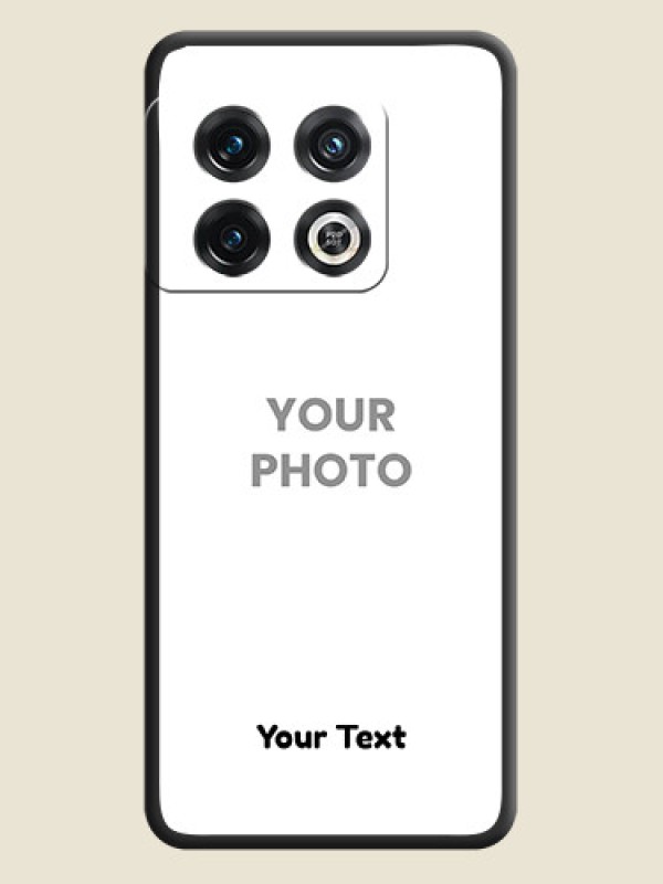 Custom Full Single Pic Upload With Text On Space Black Personalized Soft Matte Phone Covers -Oneplus 10 Pro 5G - alternate view