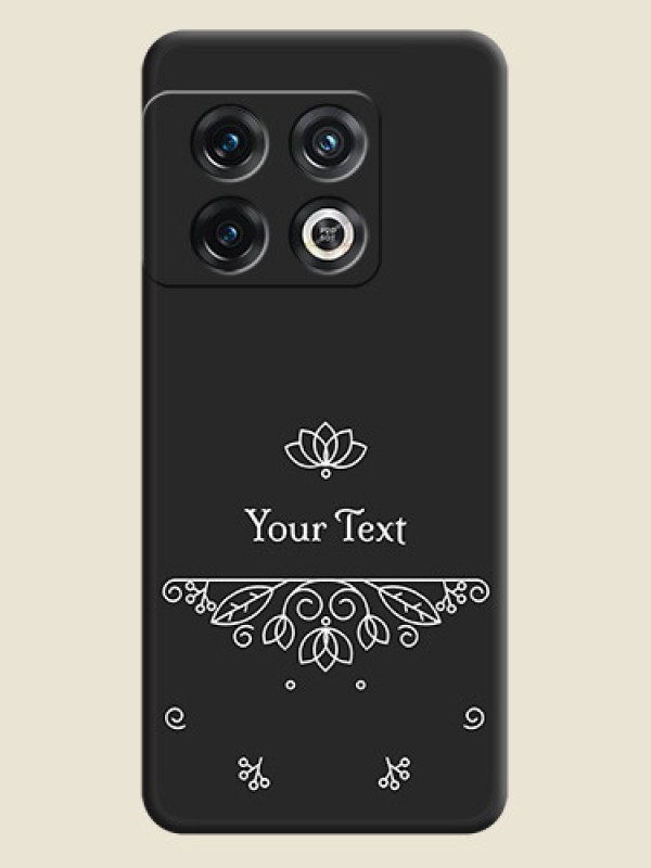 Custom Lotus Garden Custom Text On Space Black Personalized Soft Matte Phone Covers -Oneplus 10 Pro 5G - alternate view