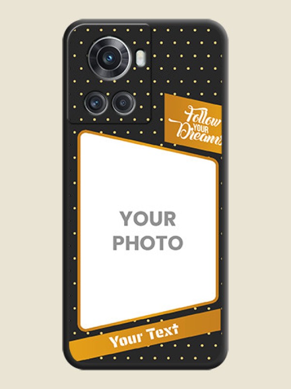 Custom Follow Your Dreams with White Dots on Space Black Custom Soft Matte Phone Cases - OnePlus 10R 5G - alternate view