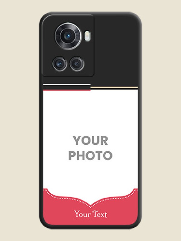 Custom Classic Plain Design with Name on Photo on Space Black Soft Matte Phone Cover - OnePlus 10R 5G - alternate view