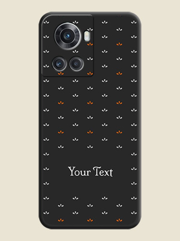 Custom Simple Pattern With Custom Text On Space Black Personalized Soft Matte Phone Covers -Oneplus 10R 5G - alternate view