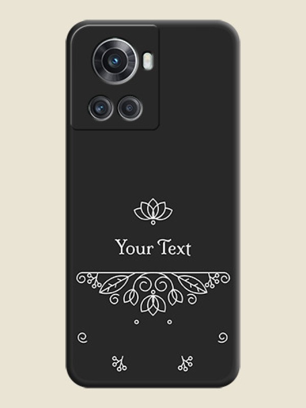 Custom Lotus Garden Custom Text On Space Black Personalized Soft Matte Phone Covers -Oneplus 10R 5G - alternate view