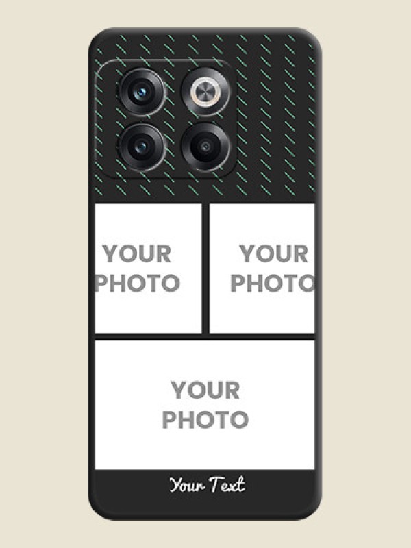 Custom Cross Dotted Pattern with 2 Image Holder  on Personalised Space Black Soft Matte Cases - OnePlus 10T 5G - alternate view