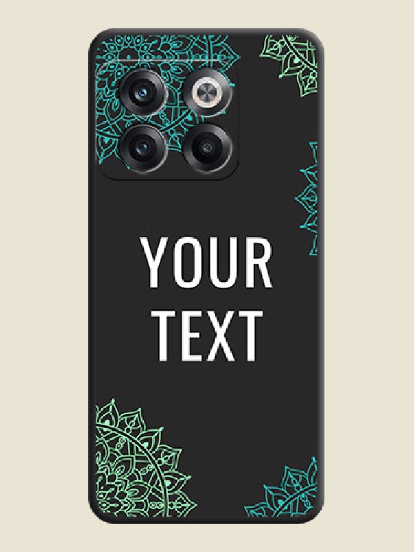Custom Your Name with Floral Design on Space Black Custom Soft Matte Back Cover - OnePlus 10T 5G - alternate view