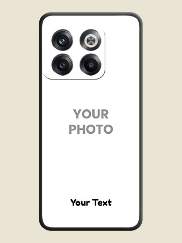 Custom Full Single Pic Upload With Text On Space Black Personalized Soft Matte Phone Covers -Oneplus 10T 5G - alternate view