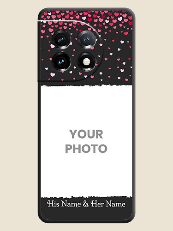 Custom Fall in Love with Your Partner  on Photo on Space Black Soft Matte Phone Cover - OnePlus 11 5G - alternate view