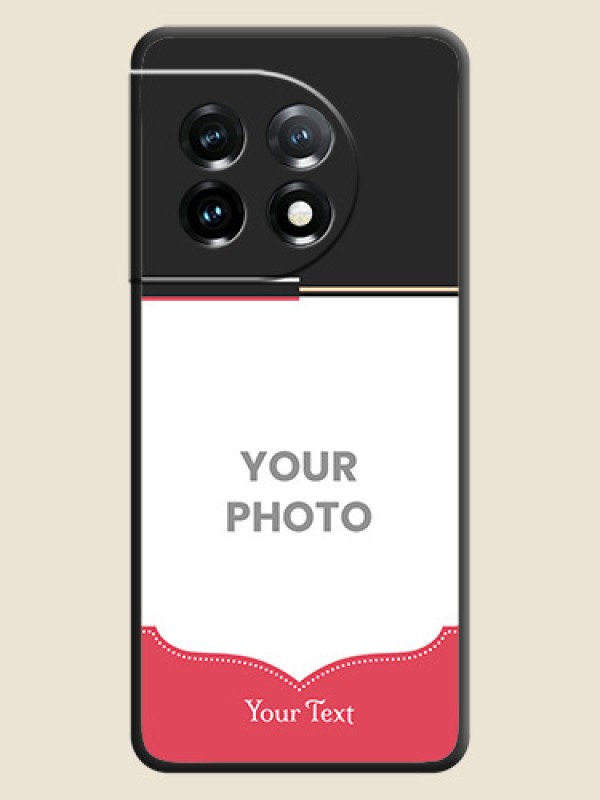 Custom Classic Plain Design with Name on Photo on Space Black Soft Matte Phone Cover - OnePlus 11 5G - alternate view