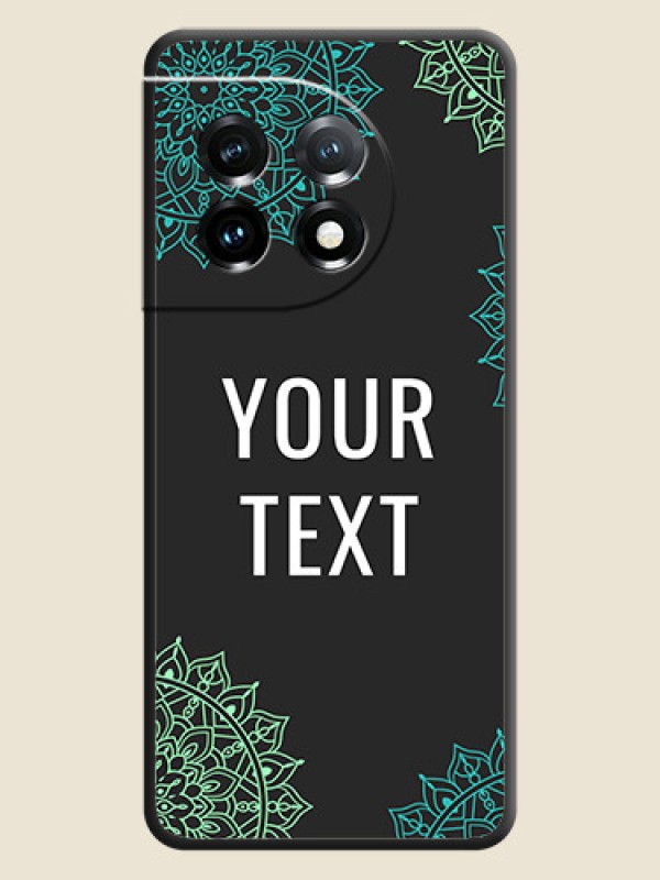 Custom Your Name with Floral Design on Space Black Custom Soft Matte Back Cover - OnePlus 11 5G - alternate view