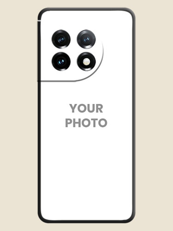 Custom Full Single Pic Upload On Space Black Personalized Soft Matte Phone Covers -Oneplus 11 5G - alternate view