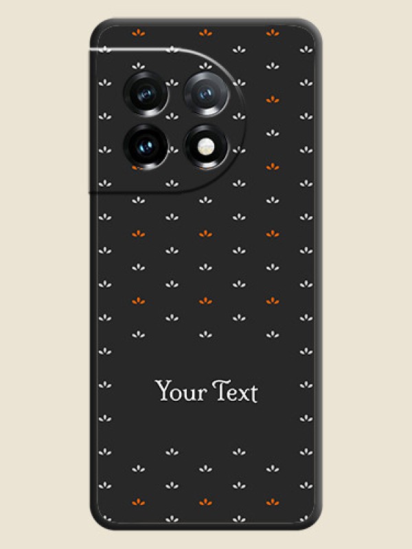 Custom Simple Pattern With Custom Text On Space Black Personalized Soft Matte Phone Covers -Oneplus 11 5G - alternate view