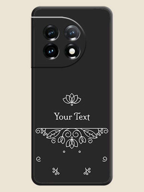 Custom Lotus Garden Custom Text On Space Black Personalized Soft Matte Phone Covers -Oneplus 11 5G - alternate view