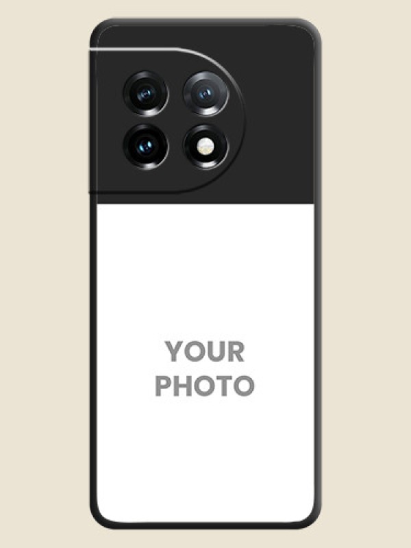 Custom Image Upload With Space Black Color On Custom Soft Matte Mobile Back Cover - OnePlus 11 5G - alternate view