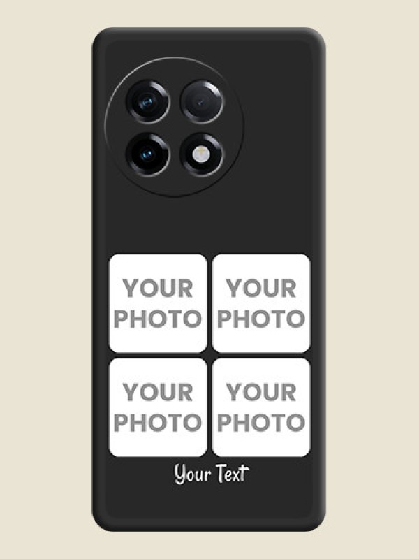 Custom Floral Art with 6 Image Holder on Photo on Space Black Soft Matte Mobile Case - OnePlus 11R 5G - alternate view