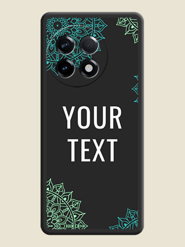 Custom Your Name with Floral Design on Space Black Custom Soft Matte Back Cover - OnePlus 11R 5G - alternate view