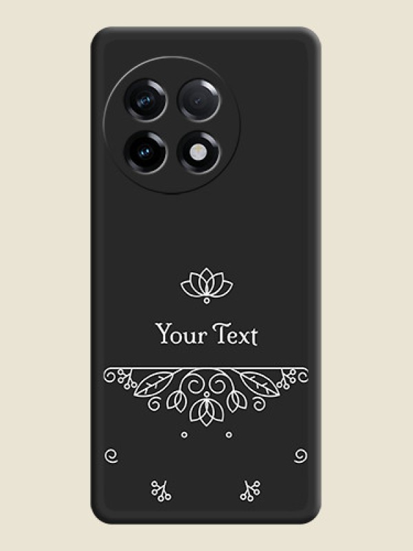 Custom Lotus Garden Custom Text On Space Black Personalized Soft Matte Phone Covers -Oneplus 11R 5G - alternate view