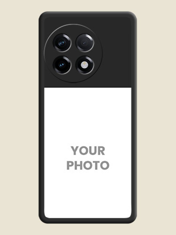 Custom Image Upload With Space Black Color On Custom Soft Matte Mobile Back Cover - OnePlus 11R 5G - alternate view