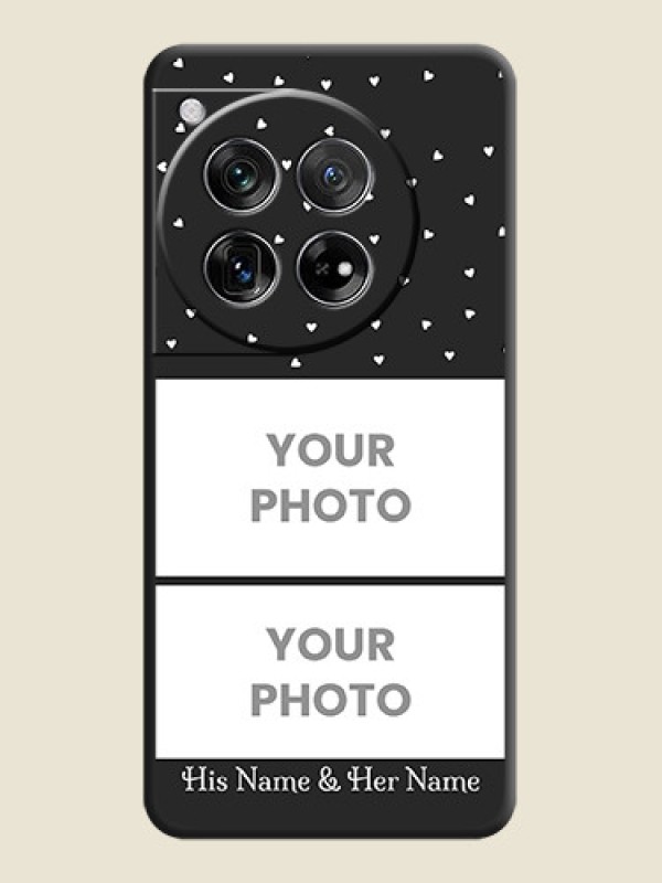 Custom Miniature Love Symbols with Name On Space Black Custom Soft Matte Mobile Back Cover - OnePlus 12 5G - alternate view