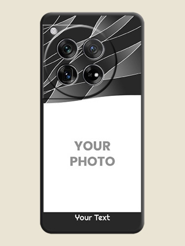 Custom Mixed Wave Lines on Photo On Space Black Custom Soft Matte Mobile Back Cover - OnePlus 12 5G - alternate view