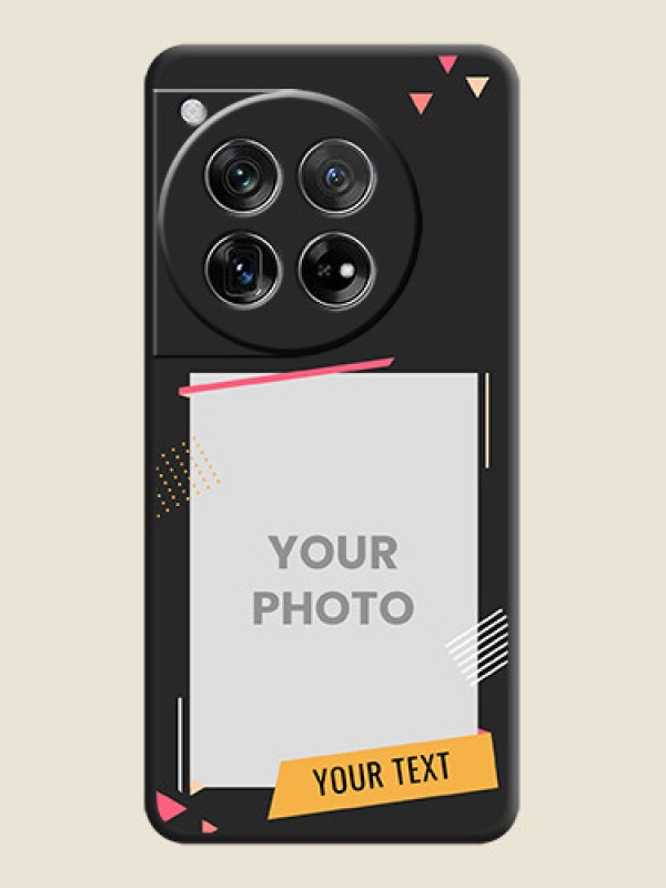 Custom Photo Frame with Triangle Small Dots on Photo On Space Black Custom Soft Matte Mobile Back Cover - OnePlus 12 5G - alternate view