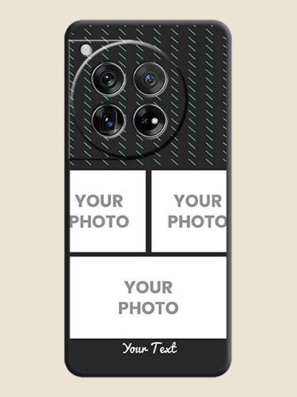 Custom Cross Dotted Pattern with 2 Image Holder On Space Black Custom Soft Matte Mobile Back Cover - OnePlus 12 5G - alternate view