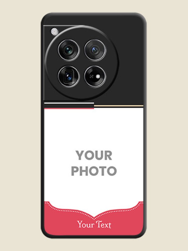 Custom Classic Plain Design with Name On Space Black Custom Soft Matte Mobile Back Cover - OnePlus 12 5G - alternate view