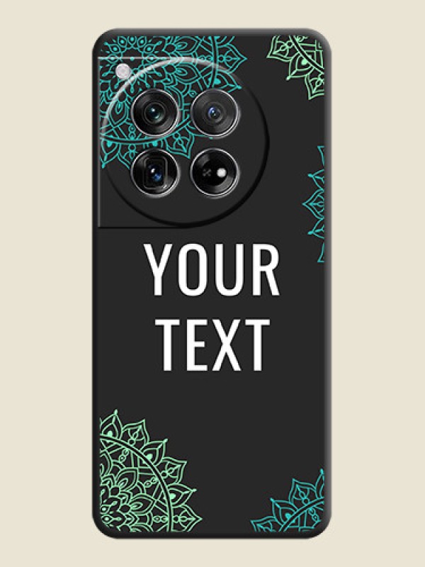 Custom Your Name with Floral Design On Space Black Custom Soft Matte Mobile Back Cover - OnePlus 12 5G - alternate view