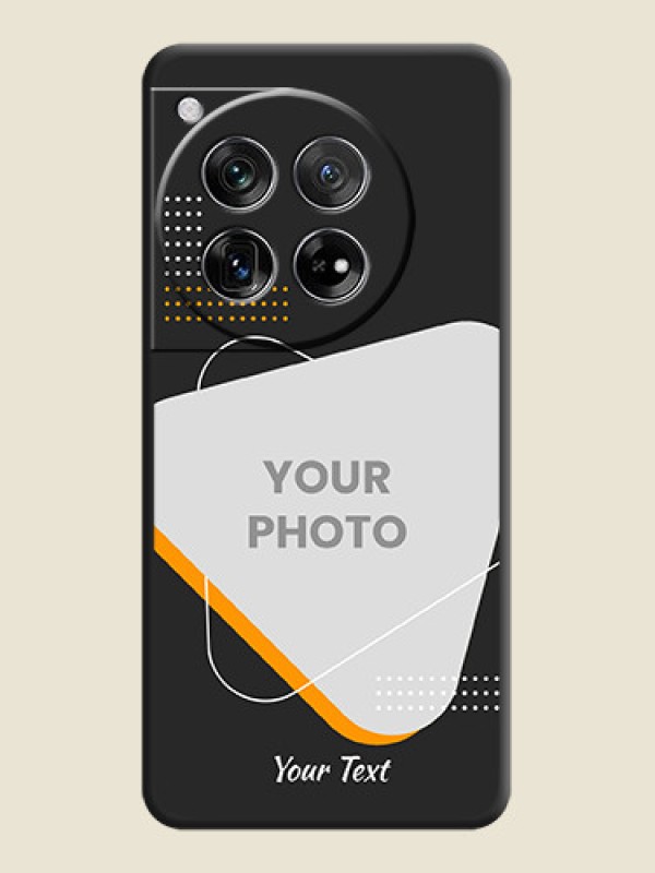 Custom Yellow Triangle on Photo On Space Black Custom Soft Matte Mobile Back Cover - OnePlus 12 5G - alternate view