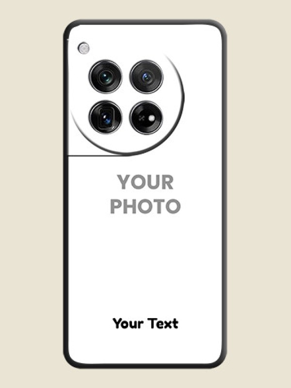 Custom Full Single Pic Upload With Text On Space Black Custom Soft Matte Mobile Back Cover - OnePlus 12 5G - alternate view