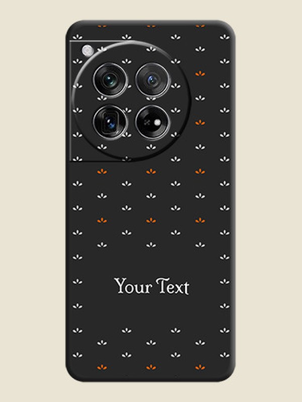 Custom Simple Pattern With Custom Text On Space Black Custom Soft Matte Mobile Back Cover - OnePlus 12 5G - alternate view