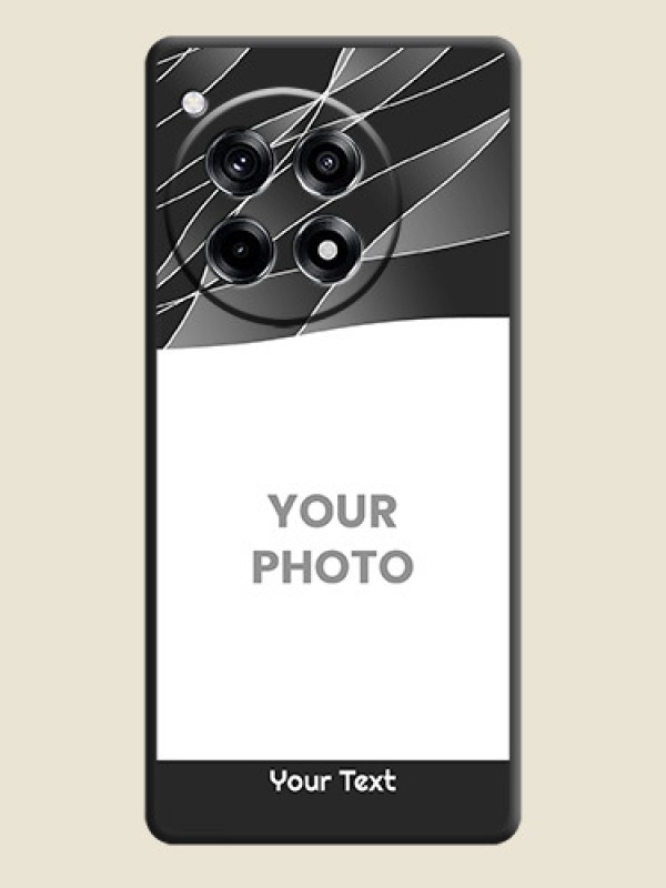 Custom Mixed Wave Lines - Photo on Space Black Soft Matte Mobile Cover - OnePlus 12R 5G - alternate view