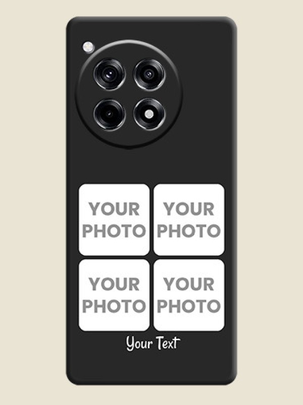 Custom Floral Art with 6 Image Holder - Photo on Space Black Soft Matte Mobile Case - OnePlus 12R 5G - alternate view