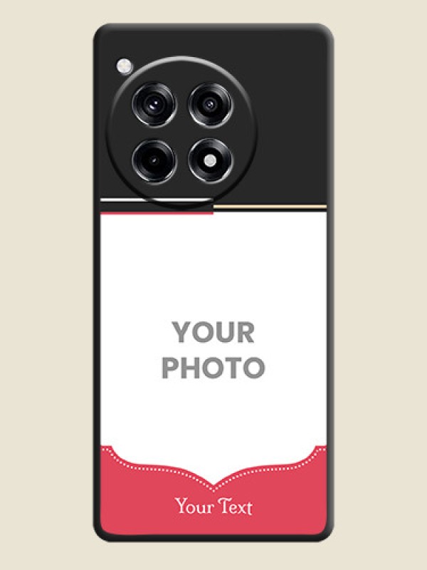 Custom Classic Plain Design with Name - Photo on Space Black Soft Matte Phone Cover - OnePlus 12R 5G - alternate view