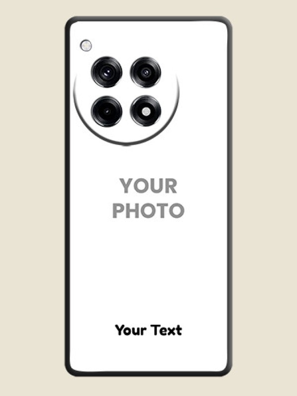 Custom Full Single Pic Upload With Text On Space Black Personalized Soft Matte Phone Covers - OnePlus 12R 5G - alternate view