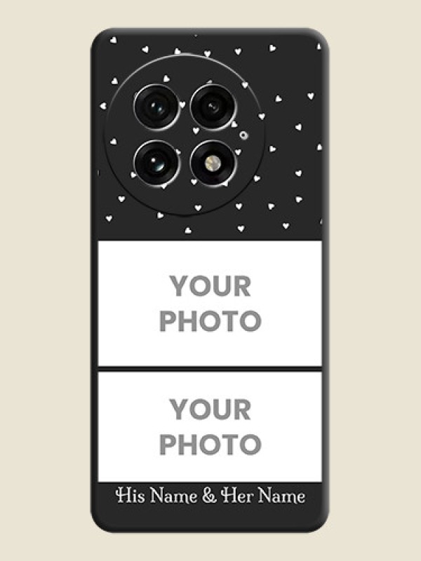 Custom Miniature Love Symbols with Name On Space Black Custom Soft Matte Mobile Back Cover - OnePlus 13 5G - alternate view