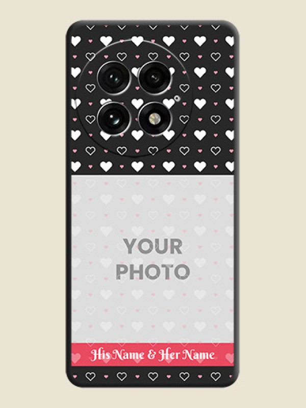 Custom White Color Love Symbols with Text Design on Photo On Space Black Custom Soft Matte Mobile Back Cover - OnePlus 13 5G - alternate view