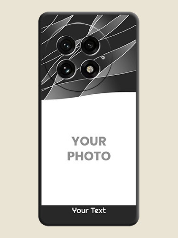 Custom Mixed Wave Lines on Photo On Space Black Custom Soft Matte Mobile Back Cover - OnePlus 13 5G - alternate view