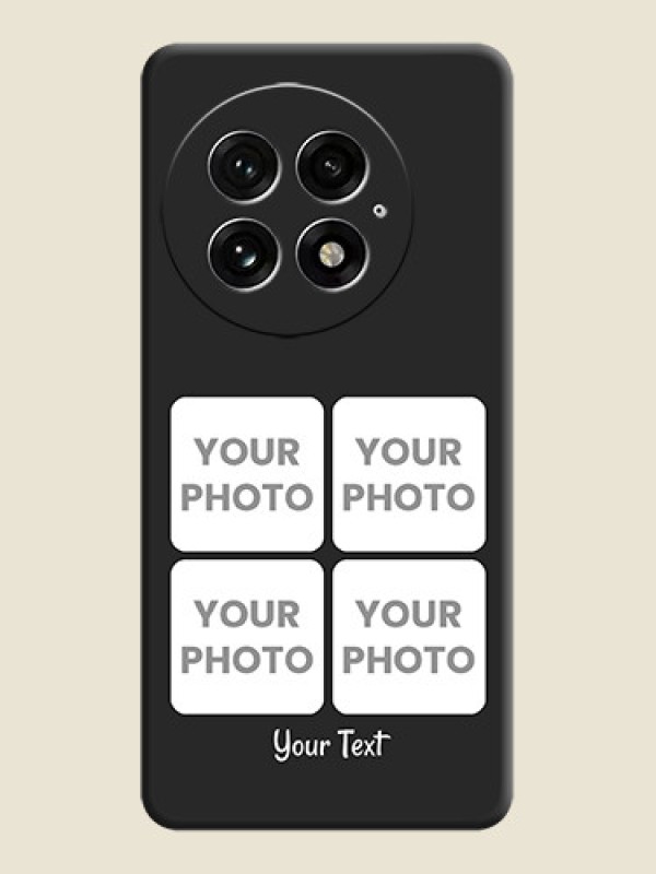 Custom Floral Art with 6 Image Holder on Photo On Space Black Custom Soft Matte Mobile Back Cover - OnePlus 13 5G - alternate view