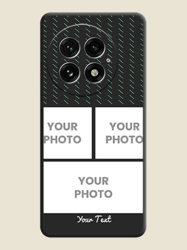 Custom Cross Dotted Pattern with 2 Image Holder On Space Black Custom Soft Matte Mobile Back Cover - OnePlus 13 5G - alternate view