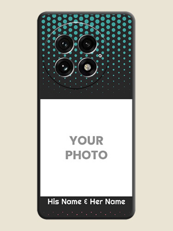 Custom Faded Dots with Grunge Photo Frame and Text On Space Black Custom Soft Matte Mobile Back Cover - OnePlus 13 5G - alternate view