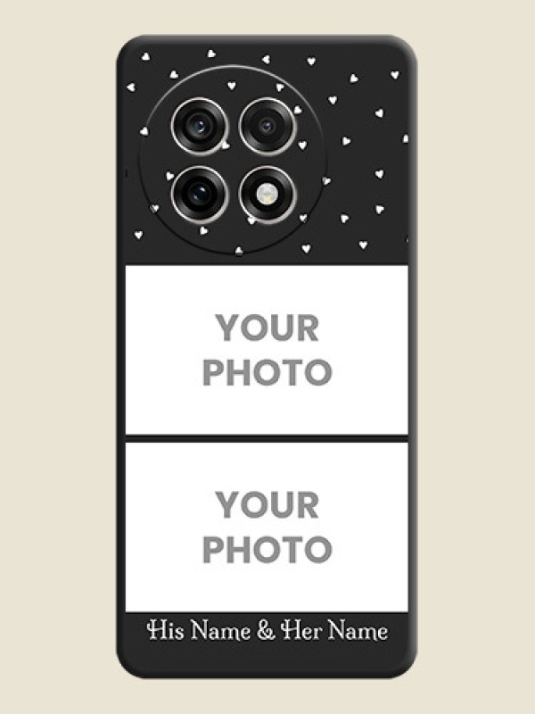 Custom Miniature Love Symbols with Name On Space Black Custom Soft Matte Mobile Back Cover - OnePlus 13R 5G - alternate view