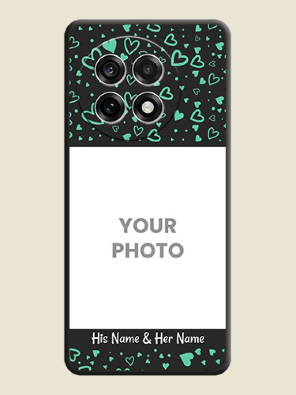 Custom Sea Green Indefinite Love Pattern on Photo On Space Black Custom Soft Matte Mobile Back Cover - OnePlus 13R 5G - alternate view
