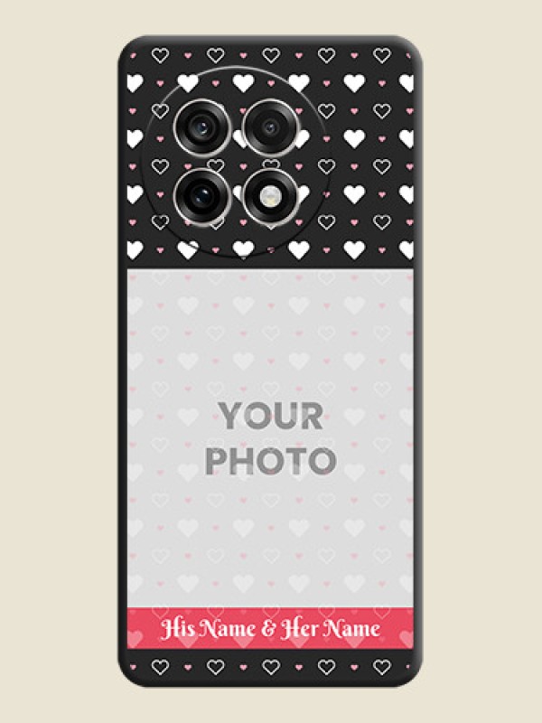 Custom White Color Love Symbols with Text Design on Photo On Space Black Custom Soft Matte Mobile Back Cover - OnePlus 13R 5G - alternate view