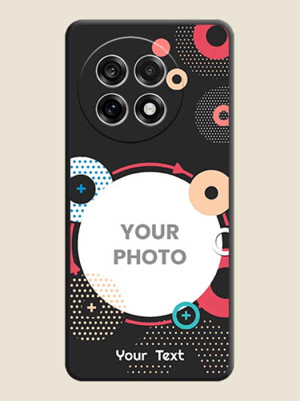 Custom Multicoloured Round Image On Space Black Custom Soft Matte Mobile Back Cover - OnePlus 13R 5G - alternate view