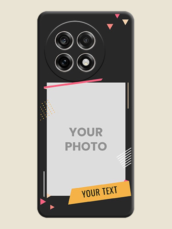 Custom Photo Frame with Triangle Small Dots on Photo On Space Black Custom Soft Matte Mobile Back Cover - OnePlus 13R 5G - alternate view